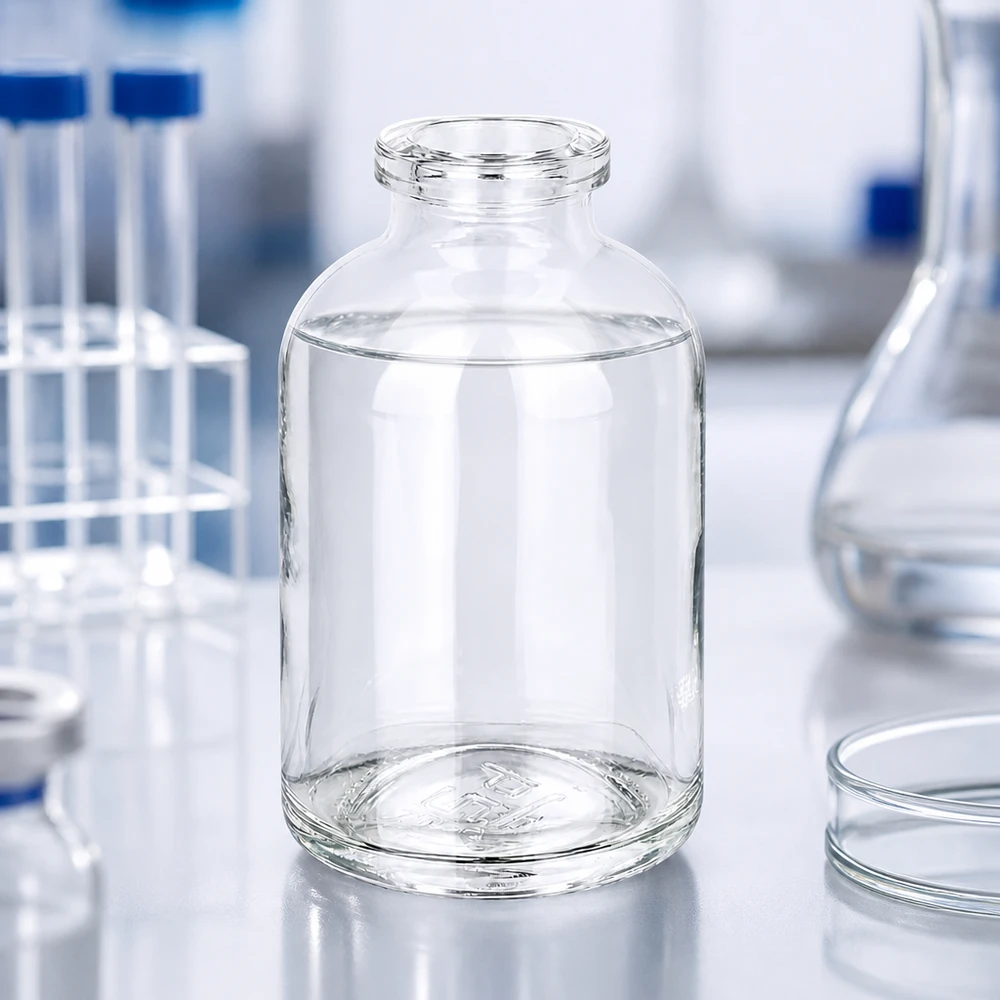 Injektionsflasche Klarglas 50ml für pharmazeutischen und gewerblichen Einsatz bei Pacadura.de