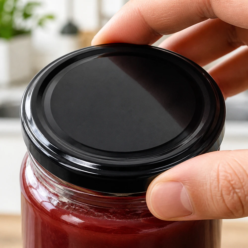 UNiTWIST TO82 Twist-Off-Deckel schwarz BioSeal BPA-NI für Einmachgläser gewerblicher Einsatz Pacadura