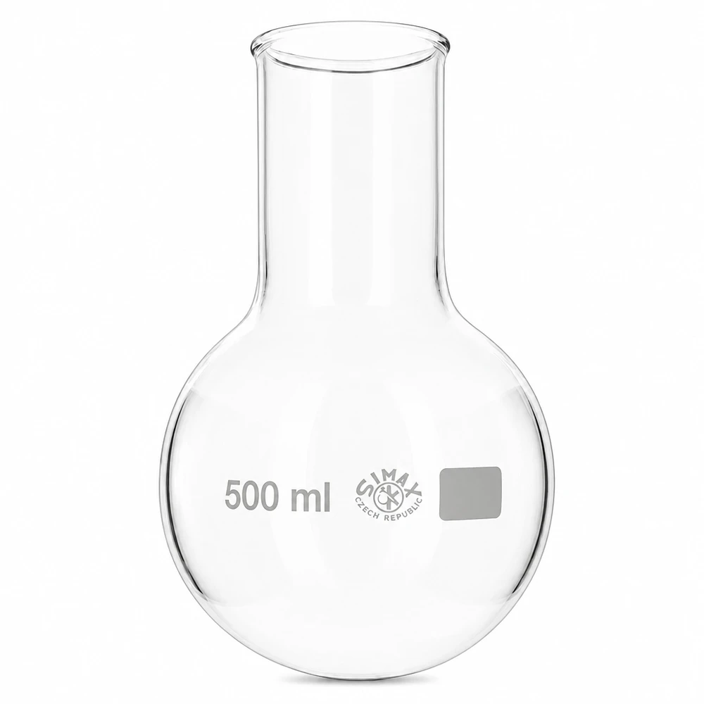 Rundkolben 500ml Weithals Rundkolben 500ml Weithals aus Borosilikatglas für professionelle Laboranwendungen bei Pacadura.de