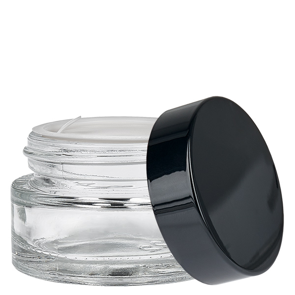Glastiegel 20ml klar mit Einlegedeckel UNiTWIST