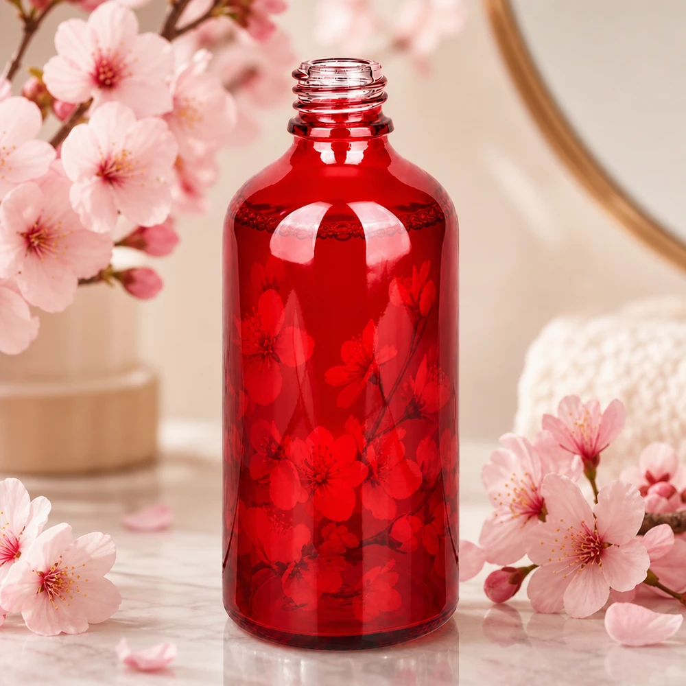 100ml Apothekenflasche RedLine UT18/100 UNiTWIST 100ml Apothekerflasche RedLine UT18/100 UNiTWIST aus rotem Glas für professionelle Anwendung im Fachhandel