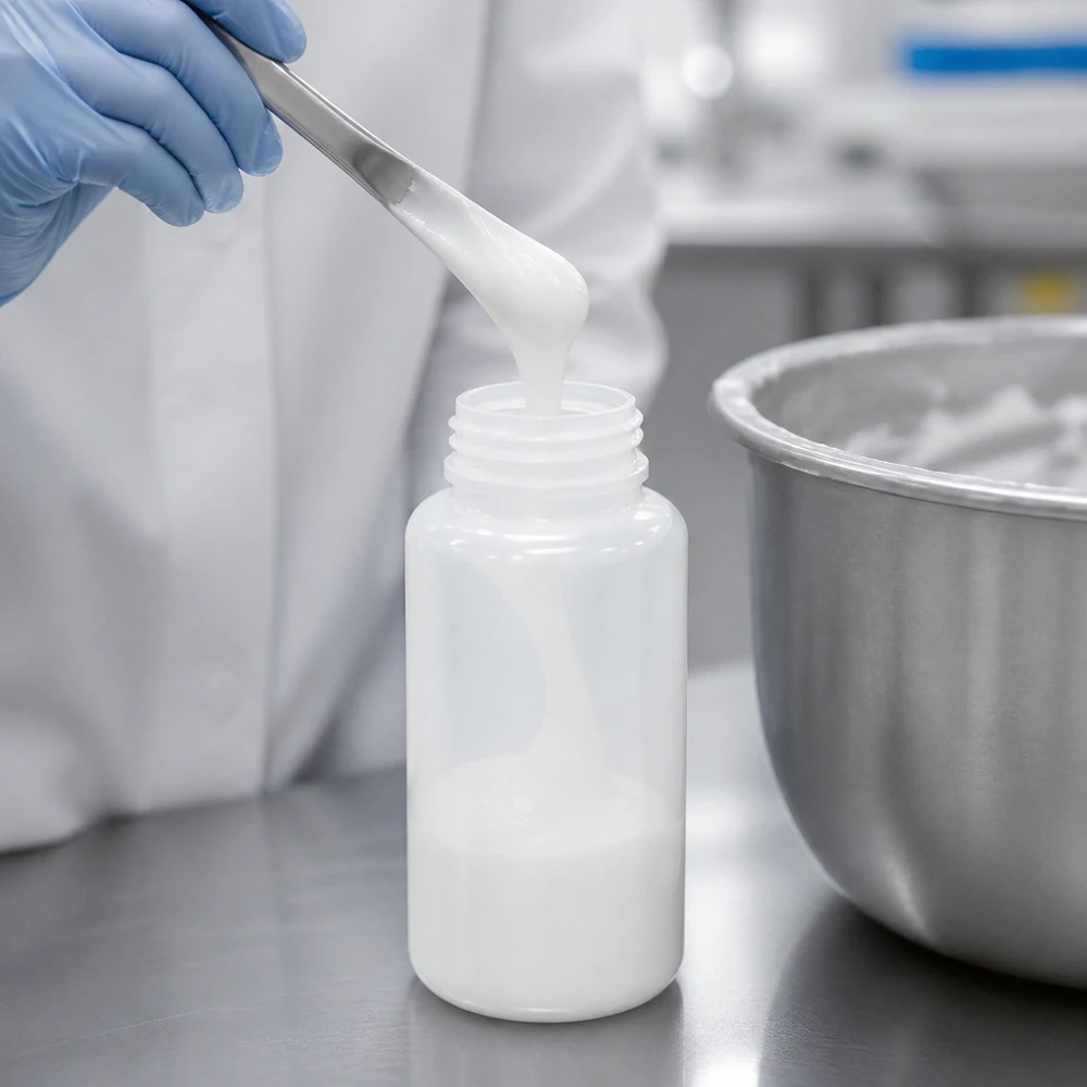 1000ml Laborflasche Weithals ohne Verschluss 1000ml Weithals-Laborflasche aus HDPE für professionelle Laboranwendungen beim Abfüllen von Emulsionen