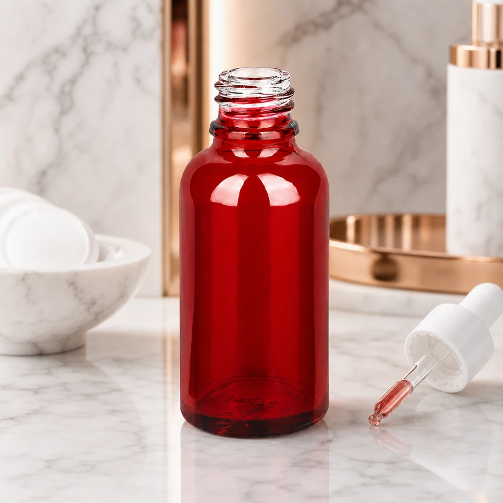 30ml Apothekenflasche RedLine UT18/30 UNiTWIST aus Glas mit Tropfpipette für professionelle Anwendung