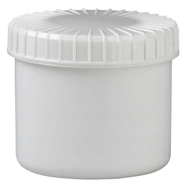 weiße Schraubdose 135 ml mit gerilltem Deckel weiße Schraubdose 135 ml mit gerilltem Deckel