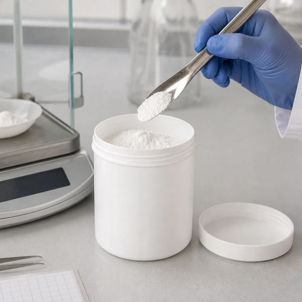 Salbenkruke 30g aus PP in Weiß mit Schraubdeckel für professionelle Labor- und Pharmaanwendungen