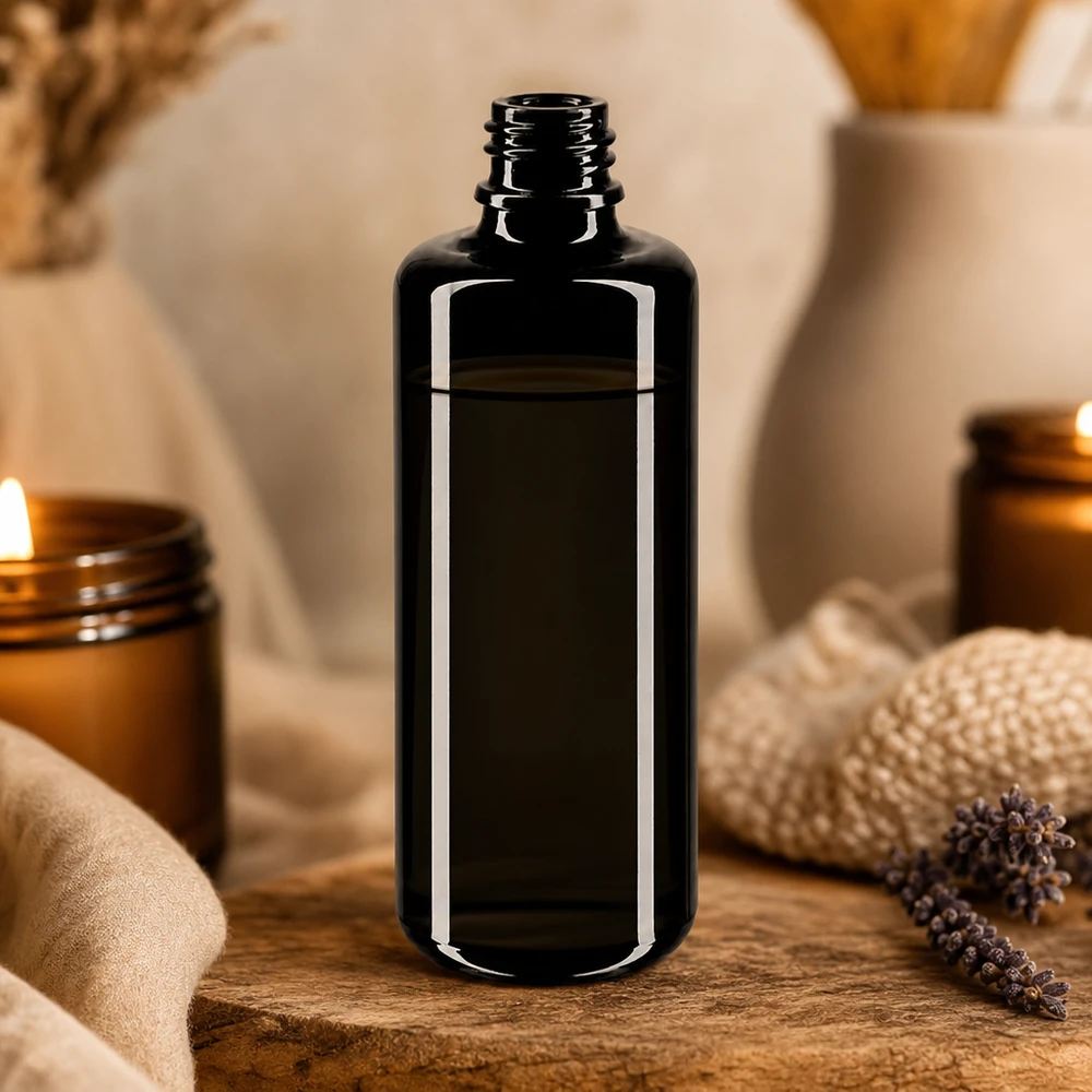 Violettglas Flasche 50ml DIN 18 (Mironglas) 50ml Tropfflasche Orion aus Violettglas Miron für professionelle Anwendung im Fachhandel bei Pacadura.de