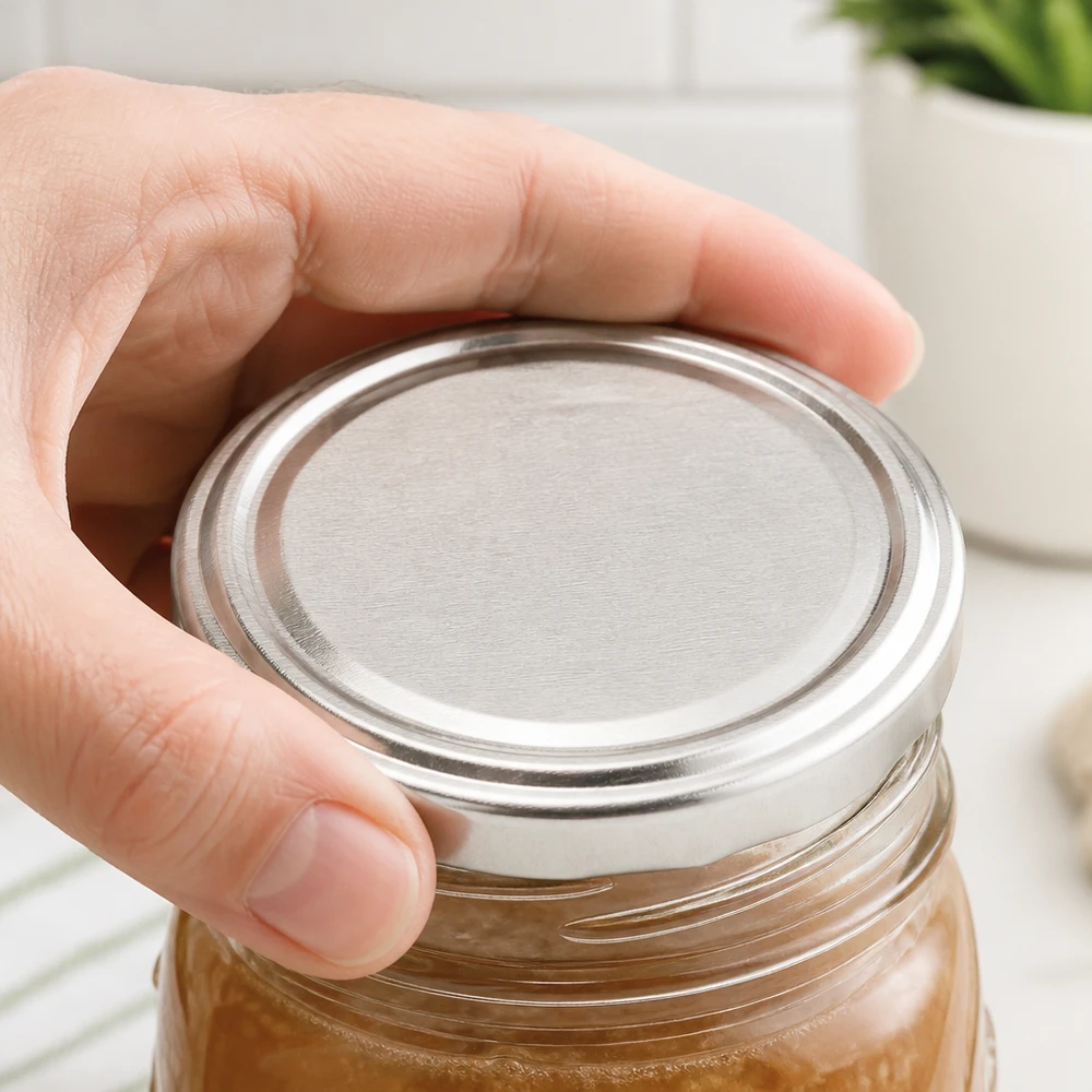 100mm BasicSeal Twist-Off-Deckel TO100 silber matt auf Einmachglas gewerblicher Einsatz Pacadura