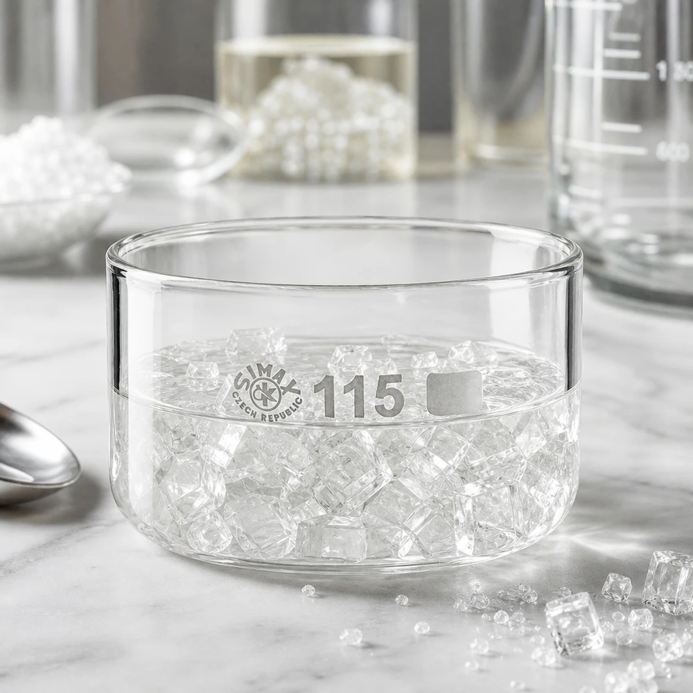 Kristallisierschale 500ml aus Borosilikatglas ø115mm ohne Ausguss für Labor und Gewerbe SIMAX