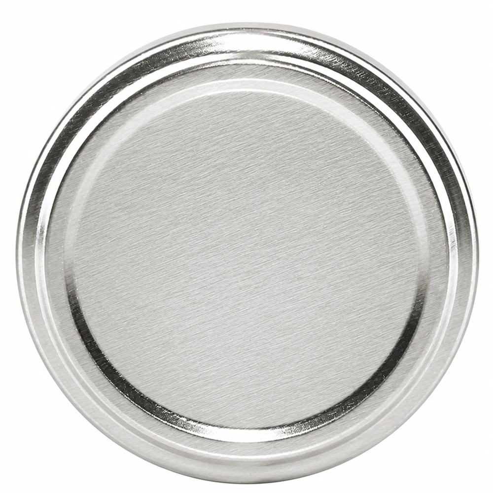 63mm BasicSeal Deckel silber (TO63) UNiTWIST 63mm TO63 BasicSeal Twist-Off-Deckel silber aus Weißblech für gewerbliche Abfüllung in großen Stückzahlen