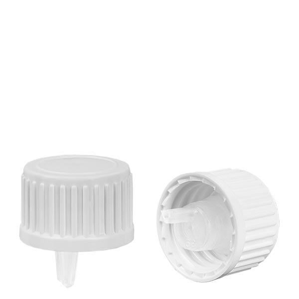 TropfVerschluss 0.9mm weiß 18mm Standard
