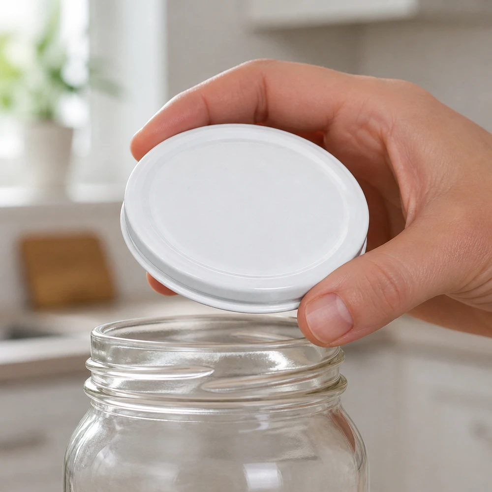 66mm BioSeal Deckel weiß (TO66) UNiTWIST UNiTWIST TO66 Twist-Off-Deckel weiss BioSeal BPA-frei Glaskonservendeckel für gewerbliche Abfüllung