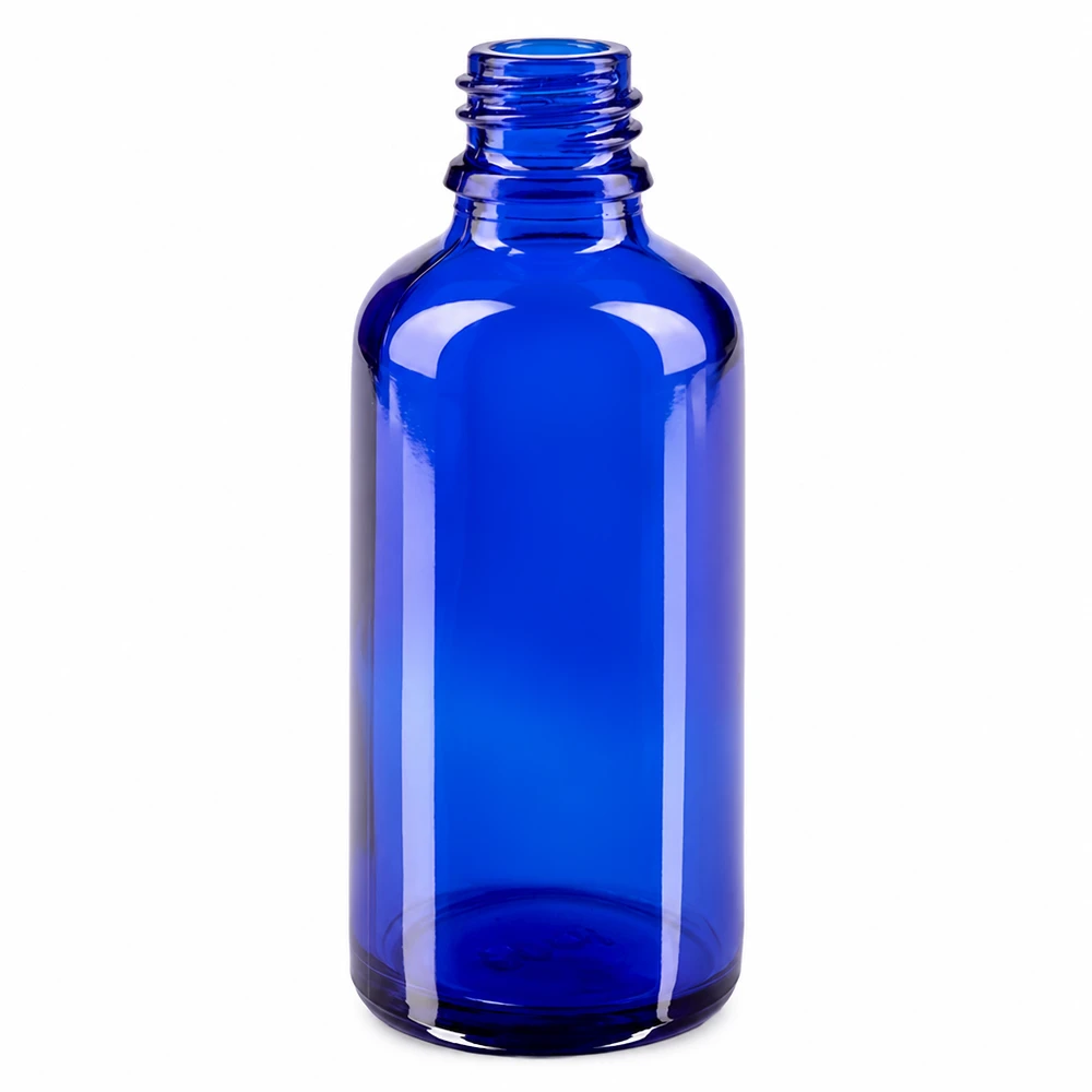 Tropfflasche 50ml DIN 18 BLAUGLAS 50ml blaue Apothekenflasche aus ApoGlas für pharmazeutische Anwendungen im Fachhandel bei Pacadura