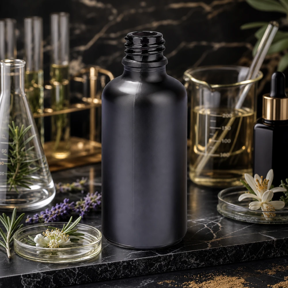 50ml Apothekerflasche BlackLine UT18/50 UNiTWIST 50ml Apothekerflasche schwarzes Glas UT18/50 UNiTWIST für professionelle Anwendung in Labor und Pharmazie