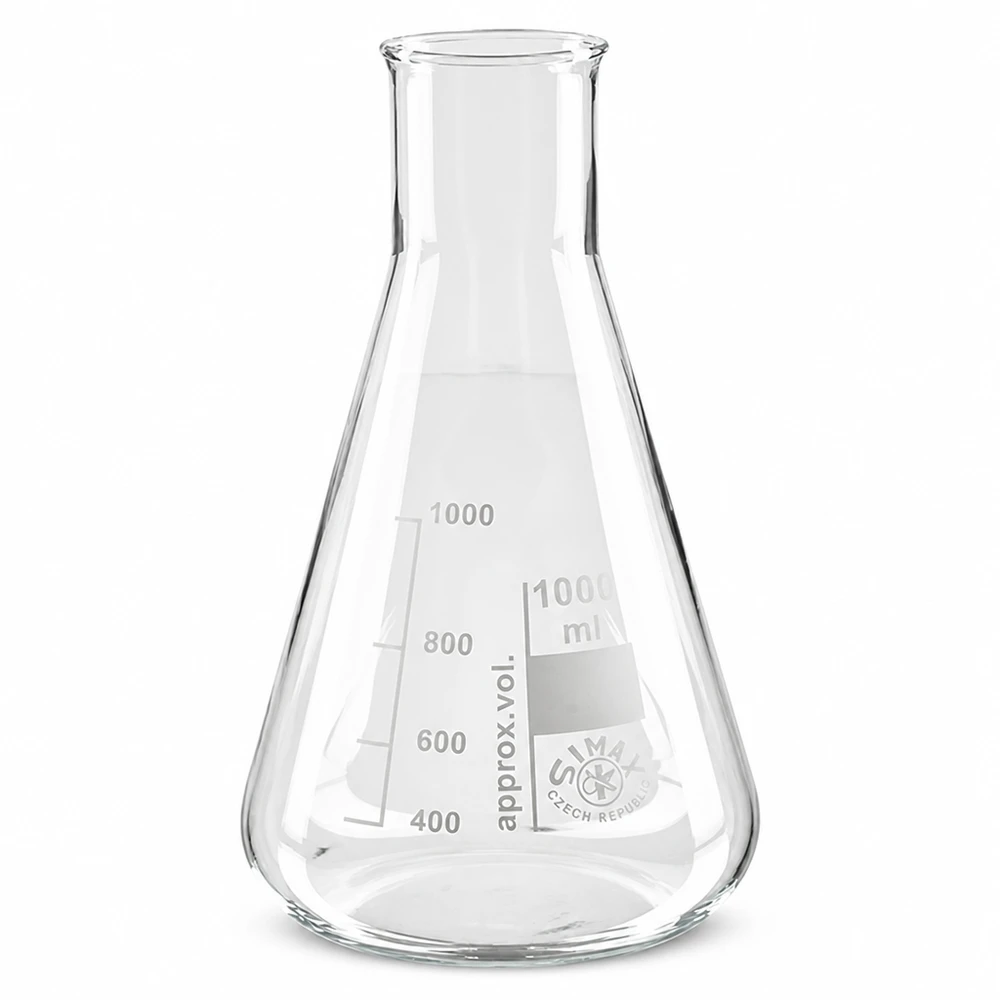 Erlenmeyerkolben 100ml Weithals aus Borosilikatglas für professionelle Laboranwendungen bei Pacadura.de