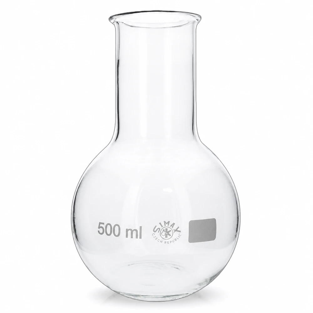 Stehkolben 500ml Weithals aus Borosilikatglas für professionelle Laboranwendungen bei Pacadura.de