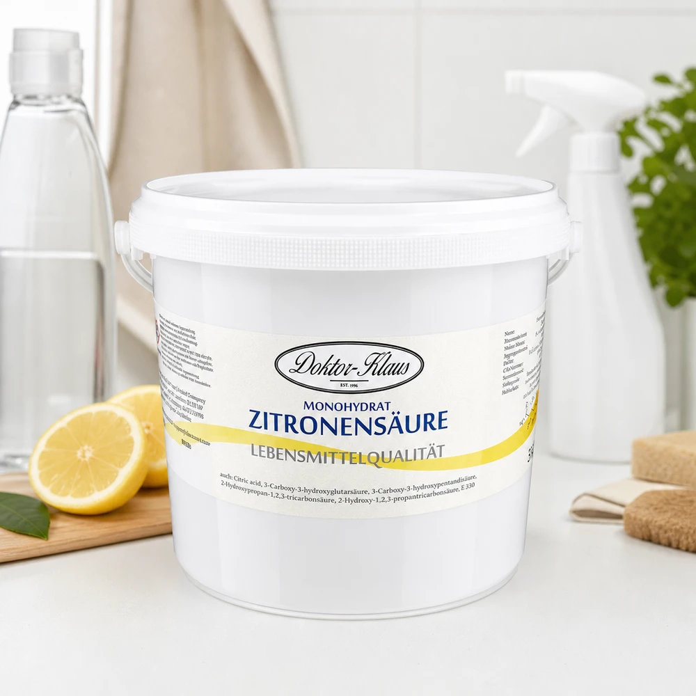 Zitronensäure 5kg Doktor-Klaus 5kg Zitronensäure Monohydrat Doktor-Klaus Lebensmittelqualität Großgebinde für Gewerbetreibende Reinigung Entkalkung