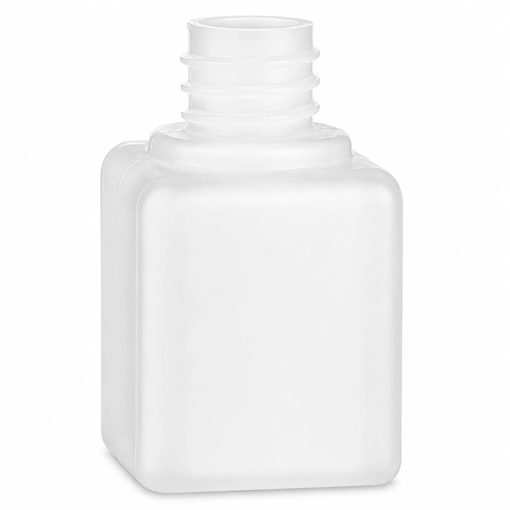 Chemikalienflasche 20ml, Enghals aus PE-HD,GL 18 Chemikalienflasche 20ml Enghals PE-HD GL18 weiß quadratisch für gewerblichen Laboreinsatz Pacadura