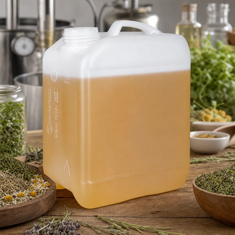 Transparenter HDPE Kanister 2,5 Liter ohne Verschluss für gewerblichen Einsatz in Produktion und Abfüllung
