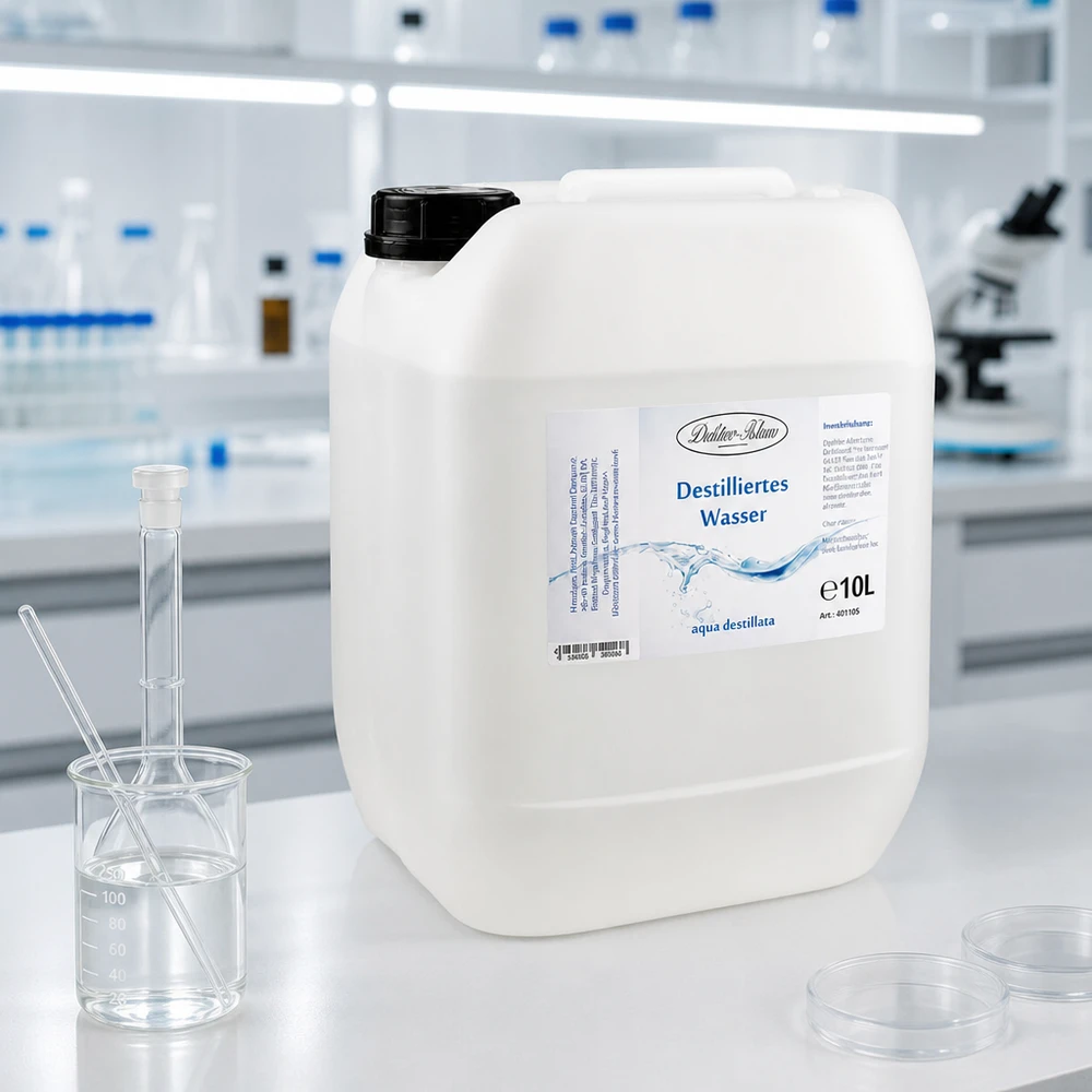 Destilliertes Wasser 10L Doktor-Klaus 10L destilliertes Wasser Doktor-Klaus im Kanister für professionelle Laboranwendung und gewerblichen Einsatz
