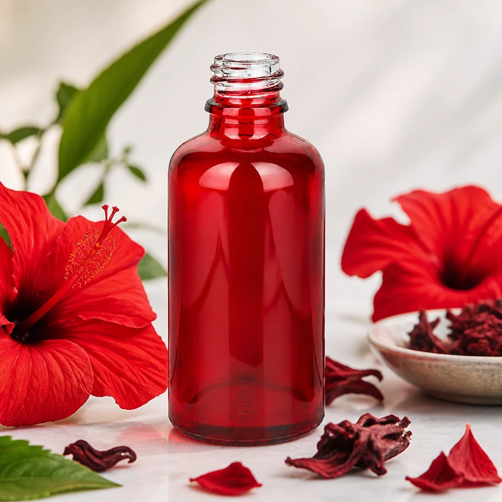 50ml Apothekenflasche RedLine UT18/50 UNiTWIST rotes Glas für professionelle Anwendung Gewerbebedarf Pacadura