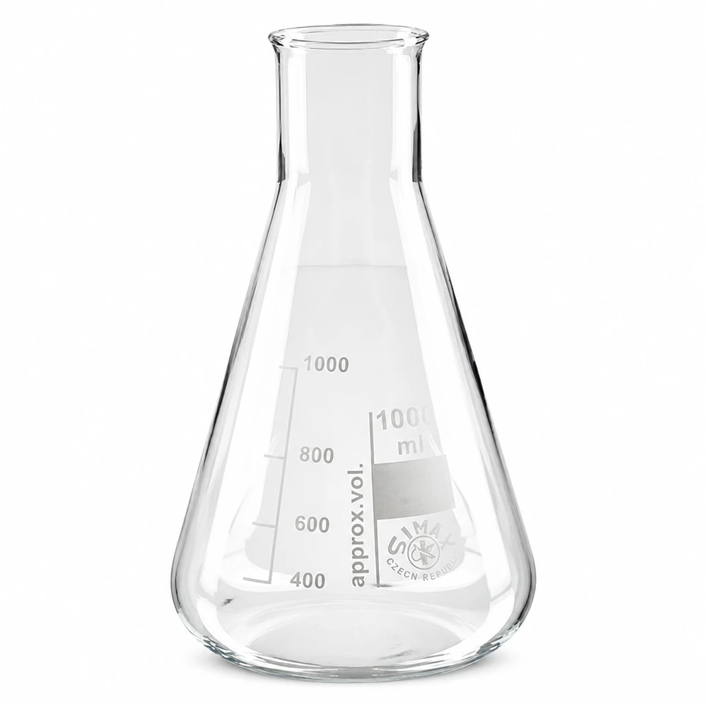 Erlenmeyerkolben 200ml Weithals aus Borosilikatglas für professionelle Laboranwendungen bei Pacadura.de