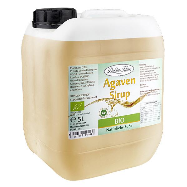Agavendicksaft (Sirup) Bio 5000ml Doktor-Klaus Agavendicksaft (Sirup) Bio 5000ml Doktor-Klaus