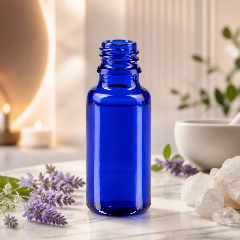 Tropfflasche 20ml DIN 18 BLAUGLAS 20ml blaue Apothekerflasche aus hochwertigem ApoGlas für professionellen Einsatz in Apotheke und Labor