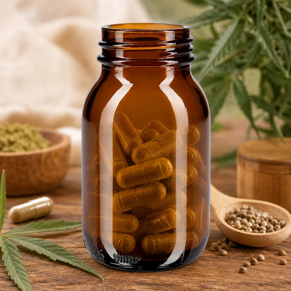 125ml Weithalsflasche Braunglas für professionelle Verpackung von Kapseln und Nahrungsergänzungsmitteln im Fachhandel