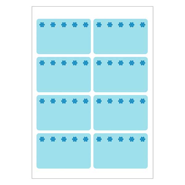Tiefkühletiketten blau (48 Aufkleber) 26x40mm