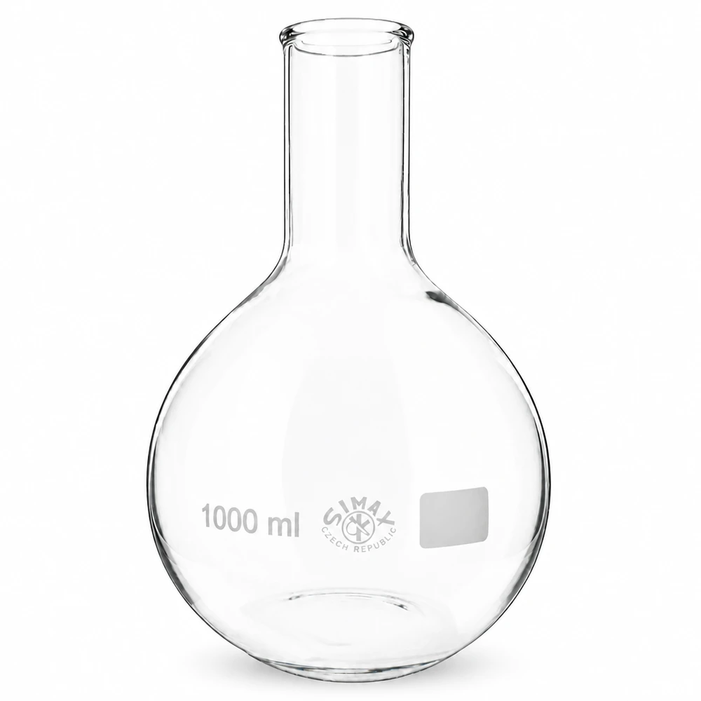 Stehkolben 1000ml Enghals Stehkolben 1000ml Enghals aus Borosilikatglas für professionelle Laboranwendungen bei Pacadura.de