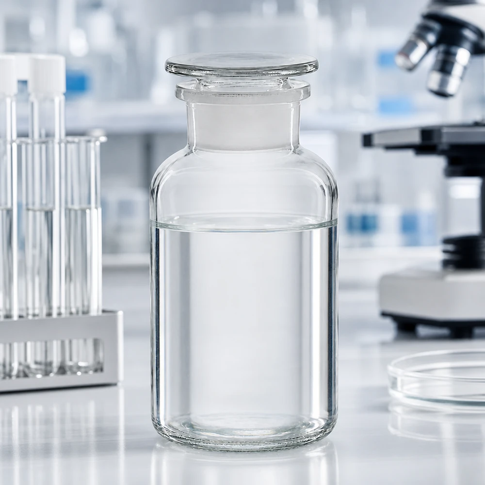Rundschulterflasche 500ml Klarglas Weithals mit Glasstopfen für professionellen Laboreinsatz