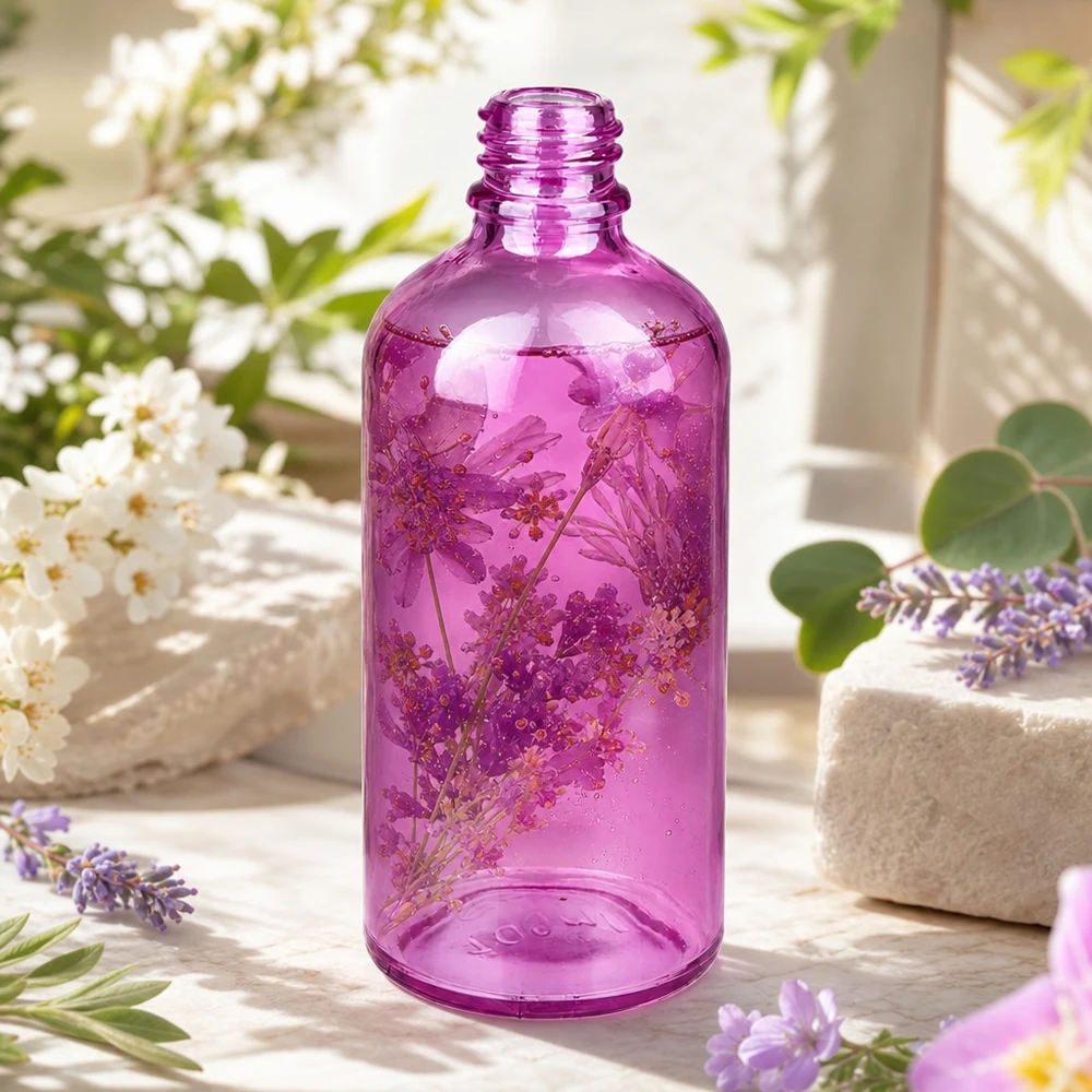 100ml Apothekenflasche PurpleLine UT18/100 UNiTWIST 100ml Apothekerflasche violett Glas UT18/100 UNiTWIST für professionelle Kosmetik und Pharmazie