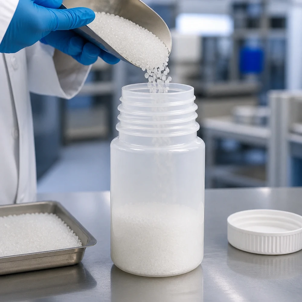 50ml Weithals-Laborflasche aus HDPE für professionelle Laboranwendungen im Fachhandel