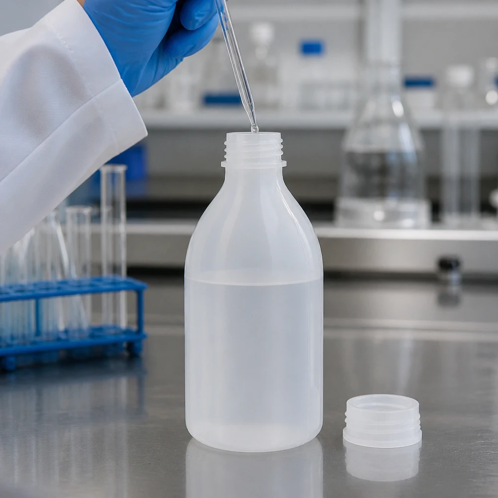 250ml Laborflasche Enghals ohne Verschluss 250ml Kunststoff-Laborflasche Enghals ohne Verschluss für professionellen Laboreinsatz bei Pacadura