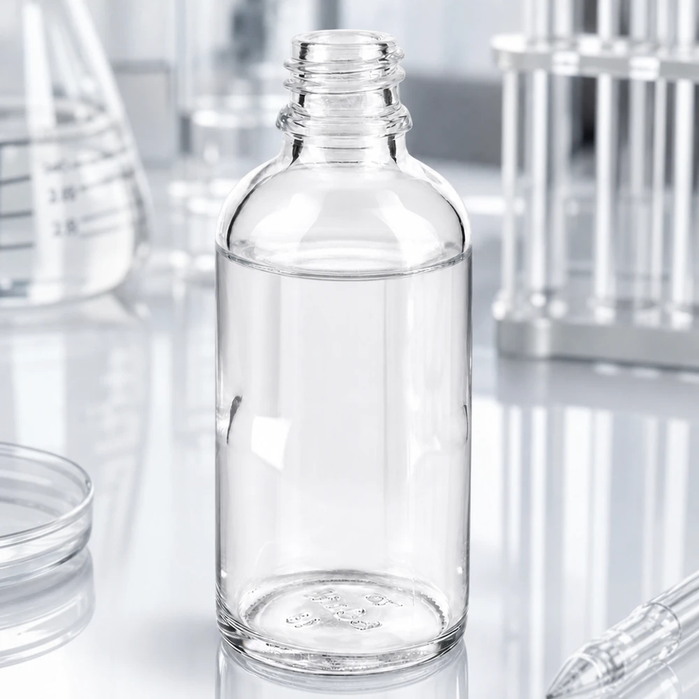 50ml klare Apothekenflasche aus ApoGlas für professionelle Anwendung in Pharmazie und Kosmetik bei Pacadura