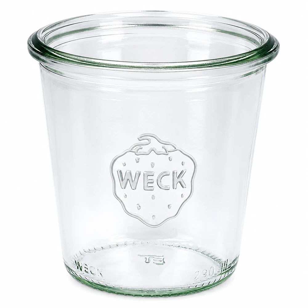 290ml Sturzglas hoch WECK RR80 WECK Sturzglas 290ml RR80 hoch transparent mit WECK Logo für Einmachen und Konservieren