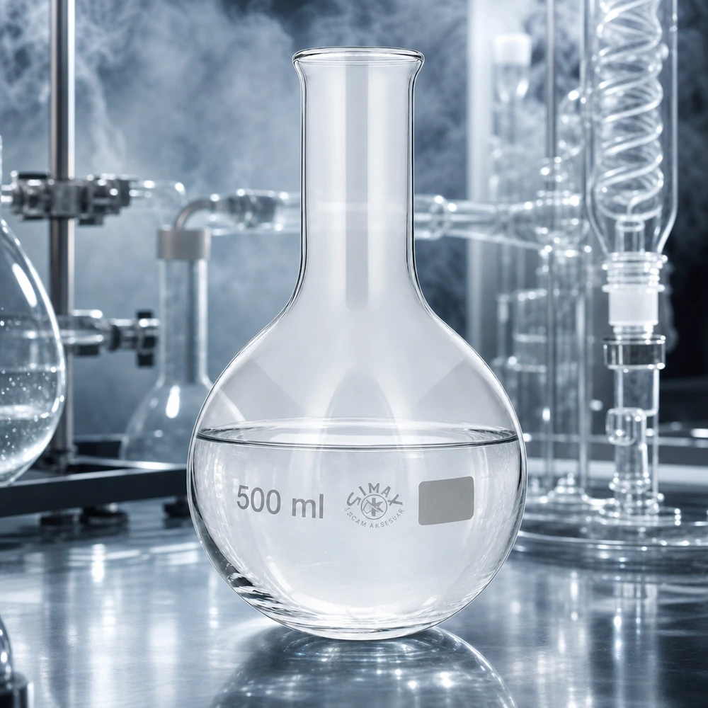 Stehkolben 500ml Enghals aus Borosilikatglas für professionelle Laboranwendungen bei Pacadura.de