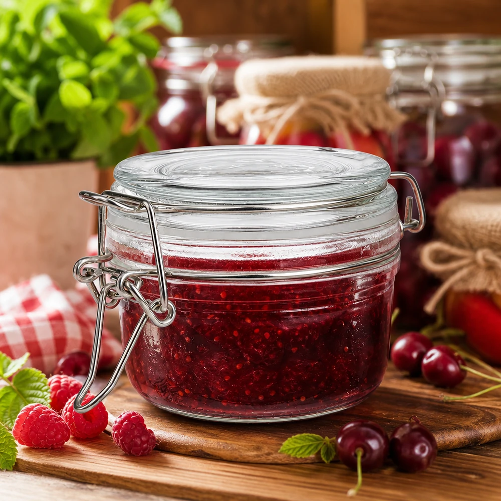 100ml Vorratsglas mit Silikonring und Bügelverschluss UNiTWIST 100ml Vorratsglas mit Bügelverschluss für professionelle Lebensmittellagerung - Glasdose für Gewerbetreibende bei Pacadu