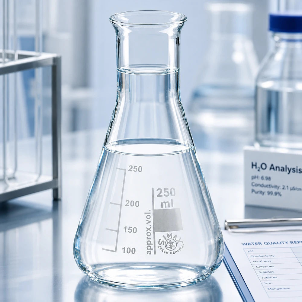 Erlenmeyerkolben 250ml Enghals Erlenmeyerkolben 250ml Enghals aus Borosilikatglas für professionelle Laboranalyse und chemische Anwendungen