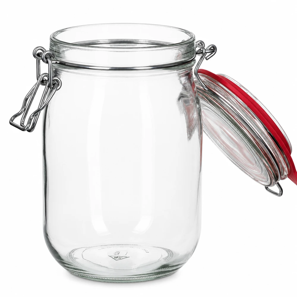 1140ml Vorratsglas mit Bügelverschluss für professionelle Lagerung - hochwertiges Glasmaterial für Gewerbetreibende