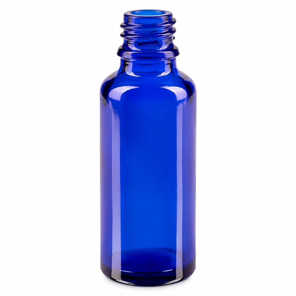 30ml Apothekerflasche ApoGlas aus blauem Glas für professionelle Abfüllung im Fachhandel