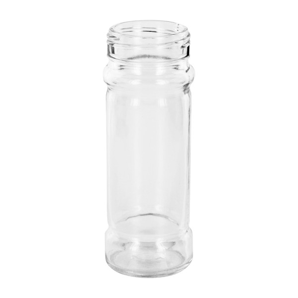 Salz/-Gewürzglas Mary 100ml, Gewinde 41mm Klarglas Salz- und Gewürzglas Mary 100ml Klarglas mit 41mm Gewinde für professionellen Einsatz im Lebensmittelbereich