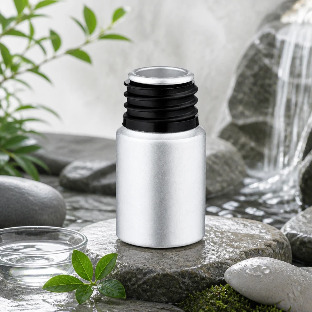 10ml gebeizte Aluflasche 10ml Aluminiumflasche gebeizt professionell für Kosmetik und Pharmazie im Fachhandel Pacadura