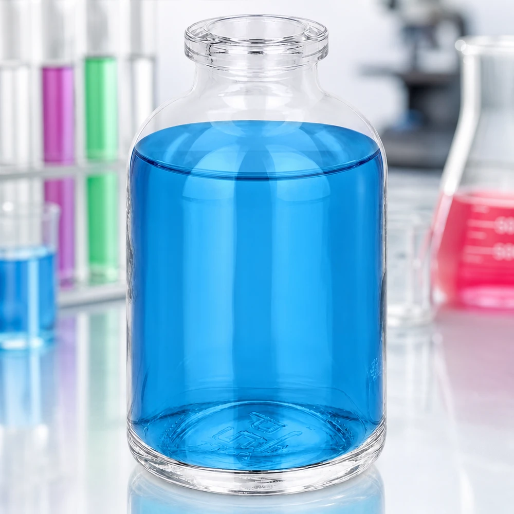 Injektionsflasche Klarglas 50ml Injektionsflasche Klarglas 50ml für pharmazeutischen und labortechnischen Einsatz im Fachhandel