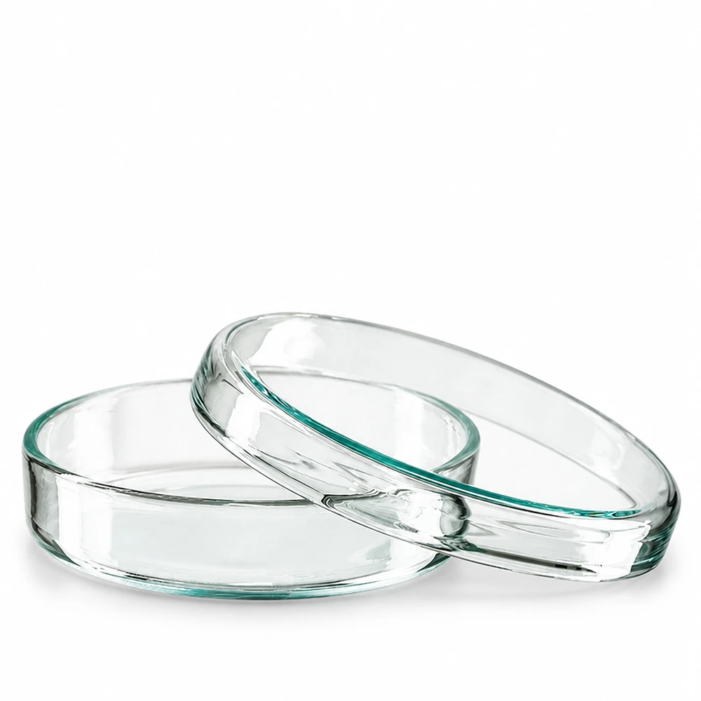Petrischale 70x15mm aus Borosilikatglas für professionellen Laboreinsatz 2er-Set