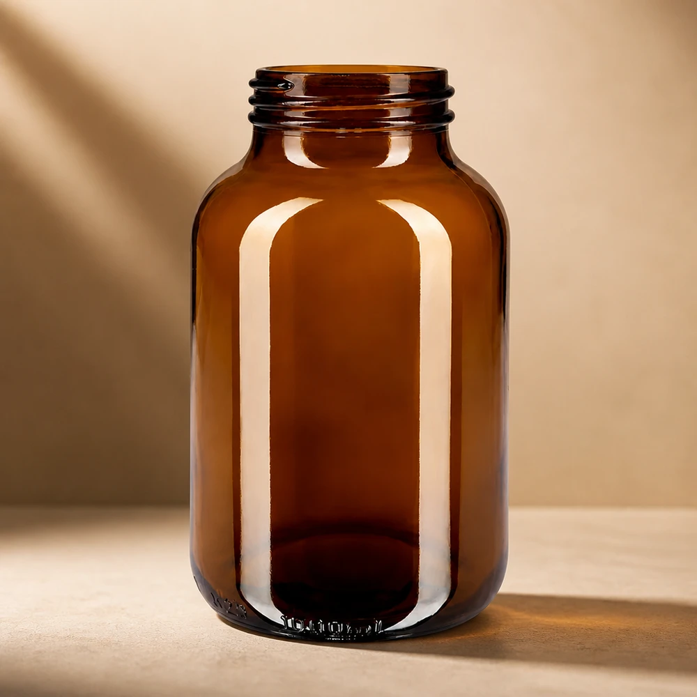 1000ml Braunglas Weithalsflasche für professionelle Anwendung im Fachhandel bei Pacadura.de