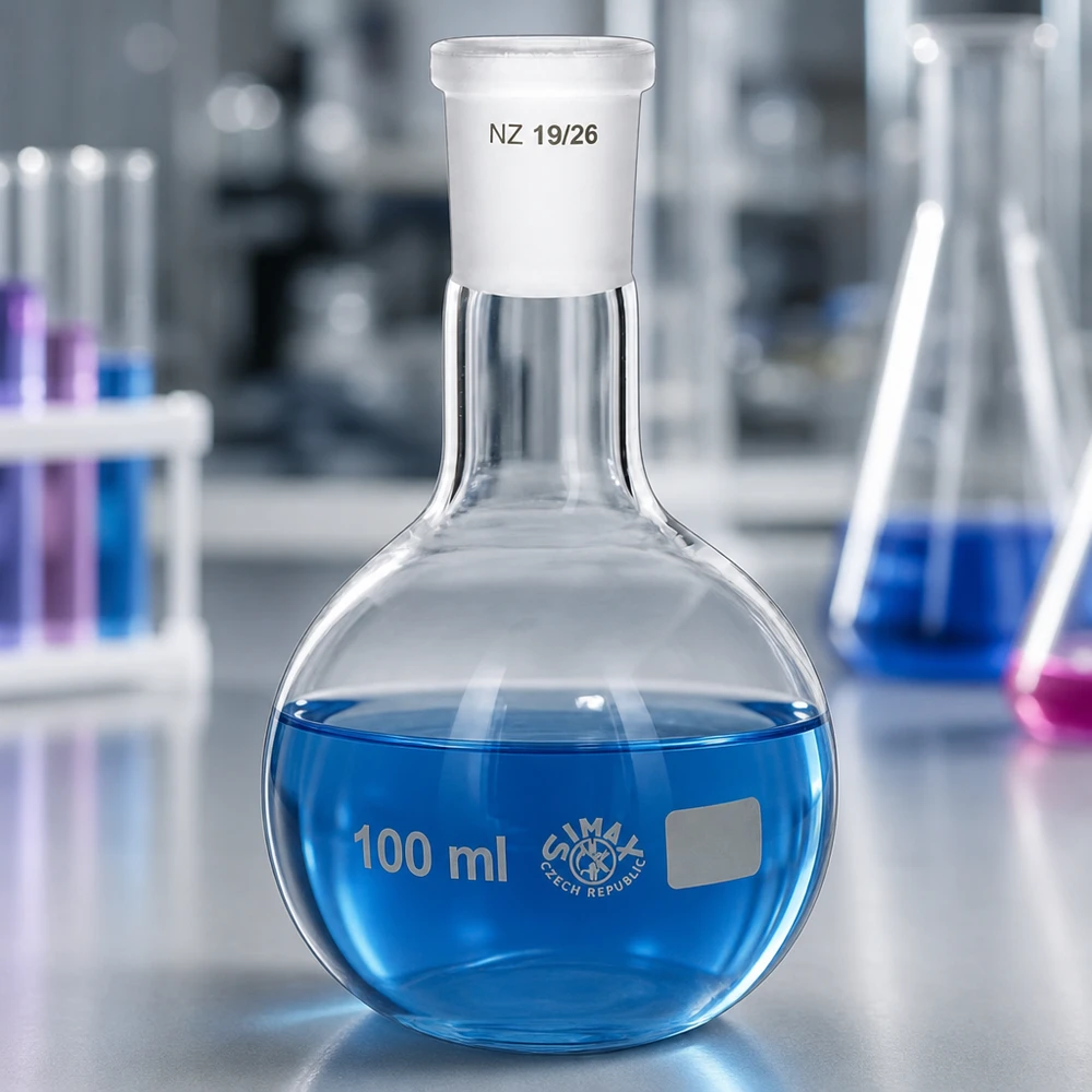 Stehkolben 100ml mit Normschliff (19/26) Stehkolben 100ml Borosilikatglas Normschliff NS 19/26 Laborausstattung professionell bei Pacadura