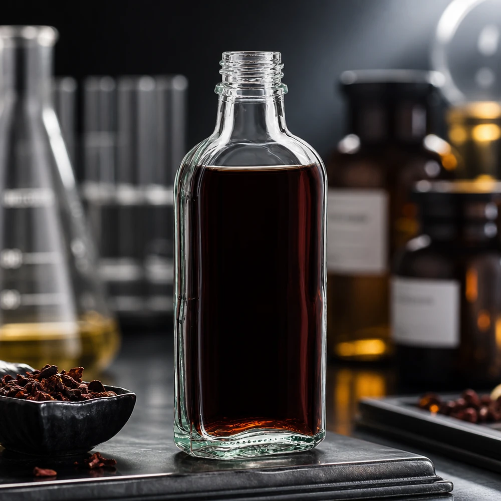 100 ml Meplatflasche klar DIN22 100 ml Meplatflasche klar DIN22 aus Glas für professionelle Abfüllung im Fachhandel