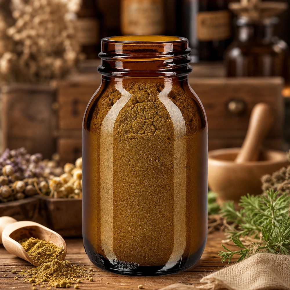 125ml Weithalsflasche Braunglas 125ml Weithalsflasche aus Braunglas für professionelle Lagerung von Gewürzen und Kräutern im Fachhandel
