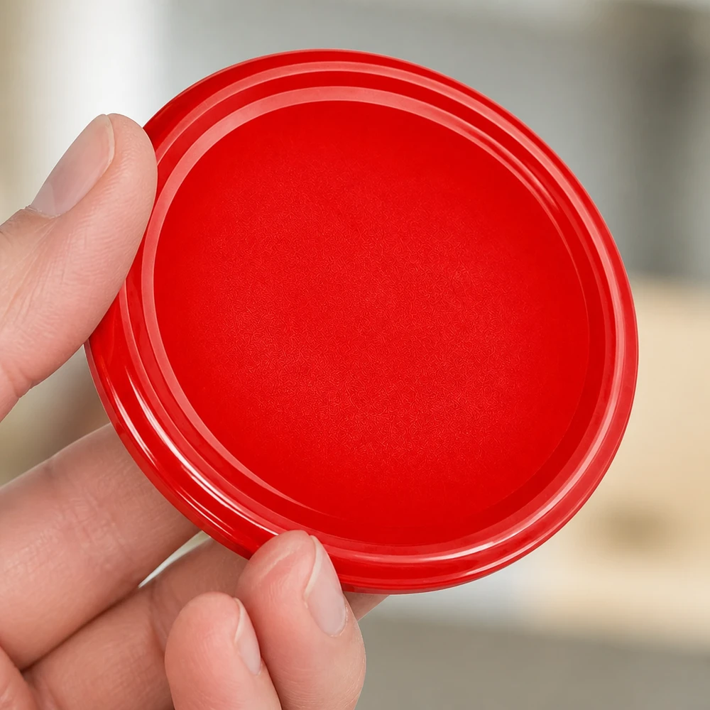 82mm TO82 BasicSeal Twist-Off-Deckel in Rot aus Weißblech für gewerbliche Abfüllung in großen Mengen